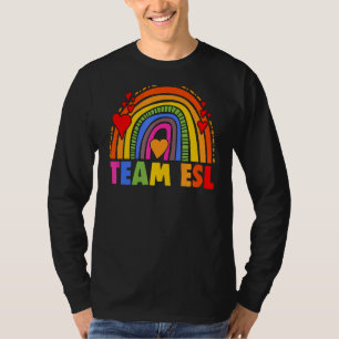 Camiseta Equipe do Arco-Íris ESL Estudante de volta ao Ensi