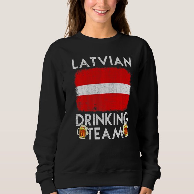 Camiseta Equipe do Bebendo da Letónia - Equipe do Bebendo d (Frente)