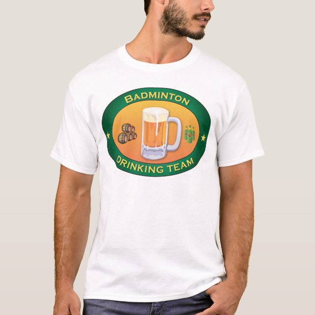 Camiseta Equipe do bebendo do Badminton (Frente)