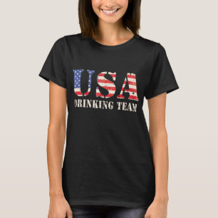 Camiseta Equipe do bebendo Funny USA Patriotic Gag para o D