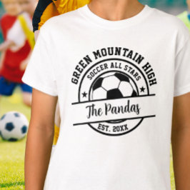 Camiseta Equipe do clube de escola: número de jogador