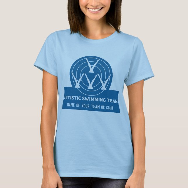 Camiseta Equipe do Clube de Nadação Sincronizado Artístico (Frente)