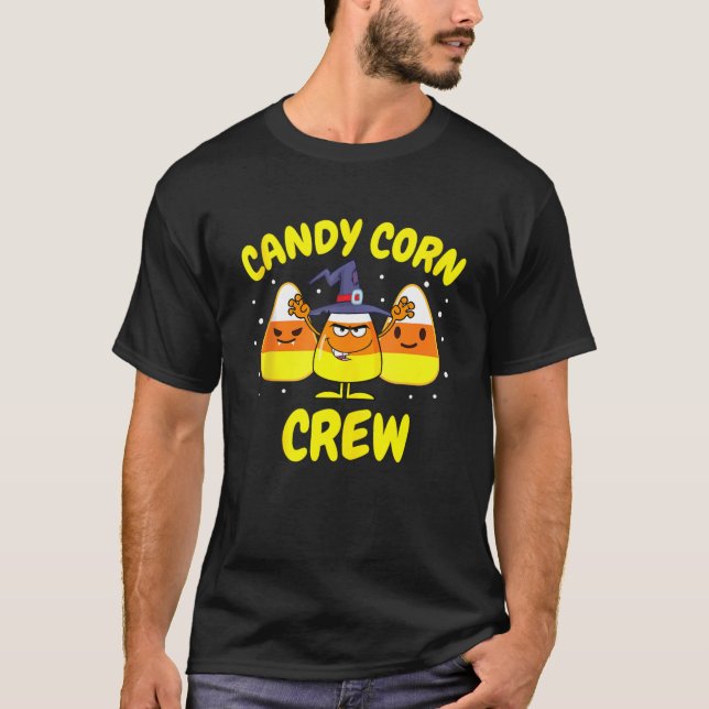 Camiseta Equipe do Esquadrão de Halloween da Tripulação de  (Frente)