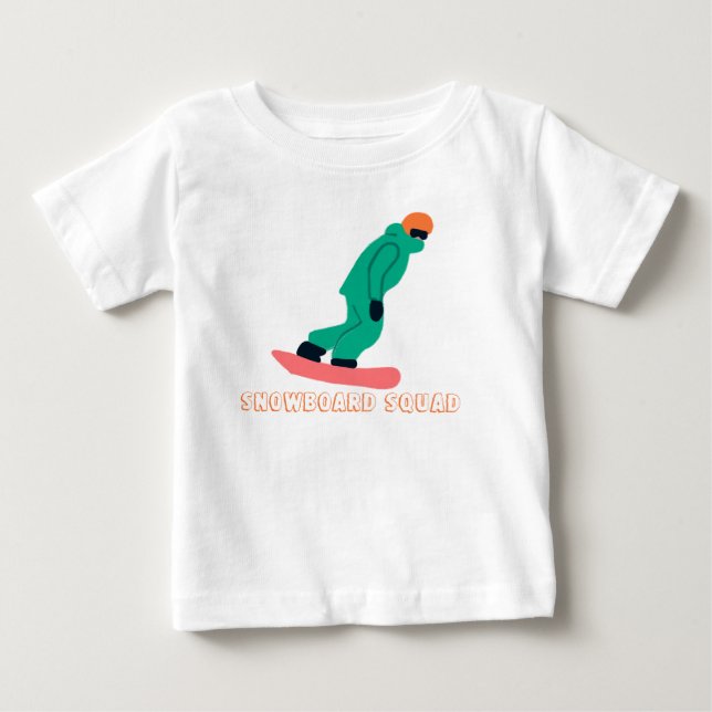 Camiseta Equipe do Esquadrão Freeride Snowboarder (Frente)