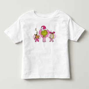 Camiseta Equipe do Grinch em Retrato Rosa de Dia dos Namora