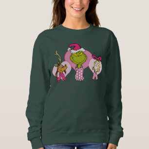 Camiseta Equipe do Grinch em Retrato Rosa do Dia dos Namora