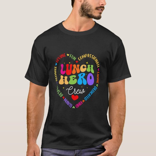Camiseta Equipe do Herói do Almoço Cafeteria Escolar Divert (Frente)