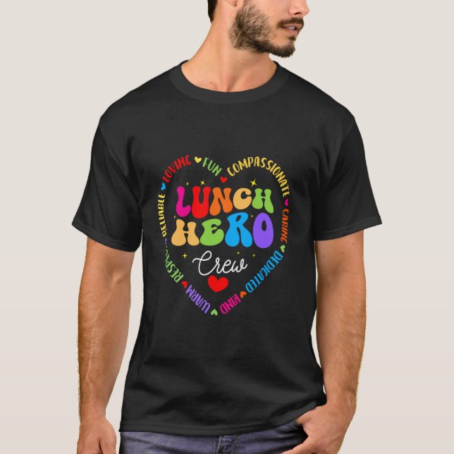 Camiseta Equipe do Herói do Almoço Cafeteria Escolar Divert (Frente)