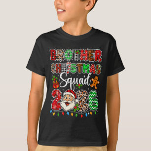 Camiseta Equipe do Irmão Natal 2026 Leopardo Divertido Papa
