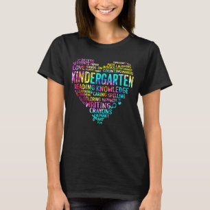 Camiseta Equipe Do Jardim De Infância Tie Dye Heart De Volt
