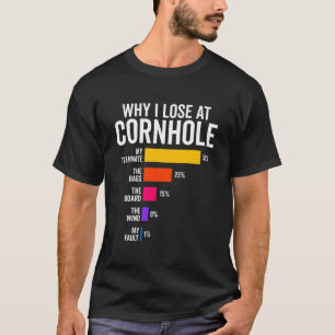 Camiseta Equipe Do Jogador Cornhole Porque Eu Perder Em Cor