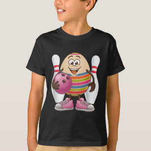 Camiseta Equipe do Jogador da Boliche de Costume Colorida d