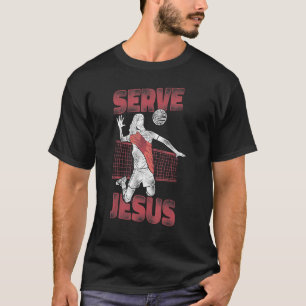 Camiseta Equipe do Jogador de Voleibol Jesus Vintage Serve 