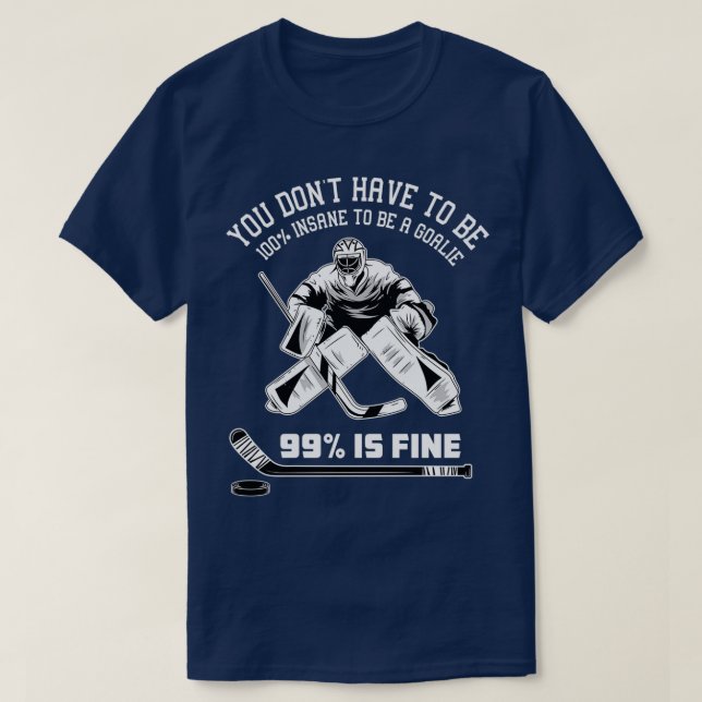 Camiseta Equipe do Jogador do Ice Hockey Goalie Funny Keepe (Frente do Design)