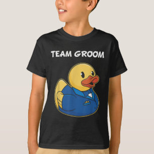 Camiseta Equipe do Noivo Pato de Borracha Festa Garotos Noi