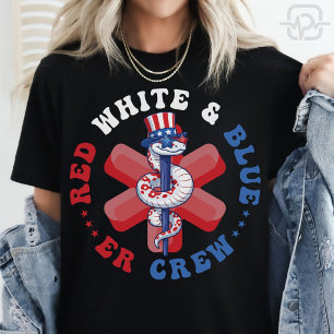 Camiseta Equipe do PS Vermelho Branco Azul Enfermeira Patri