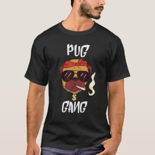 Camiseta Equipe do Pug Gang do Cão Pug Dono do Pug Filhote