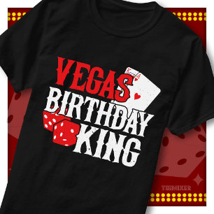 Camiseta Equipe do Rei do Aniversário no Cassino de Vegas