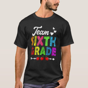 Camiseta Equipe do sexto ano de volta às aulas primeiro dia