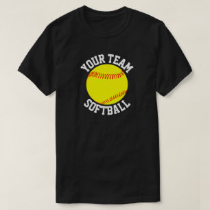 Camiseta Equipe do softball dos homens, jogador e número d