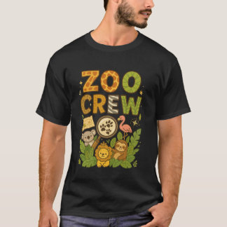 Camiseta Equipe do Zoológico Safari Animal Fofo Selva Escol