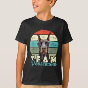 Camiseta Equipe Doberman Roupa de Cachorro Retro Vintage Do