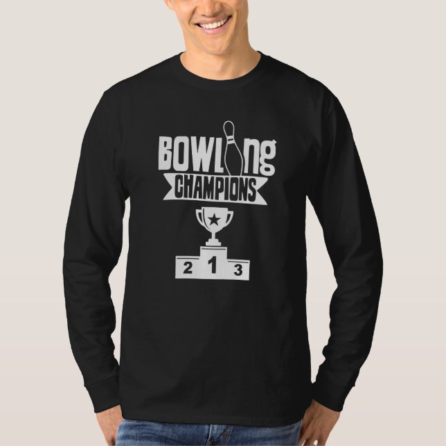 Camiseta Equipe dos Campeões da boliche Hobby Bowler (Frente)