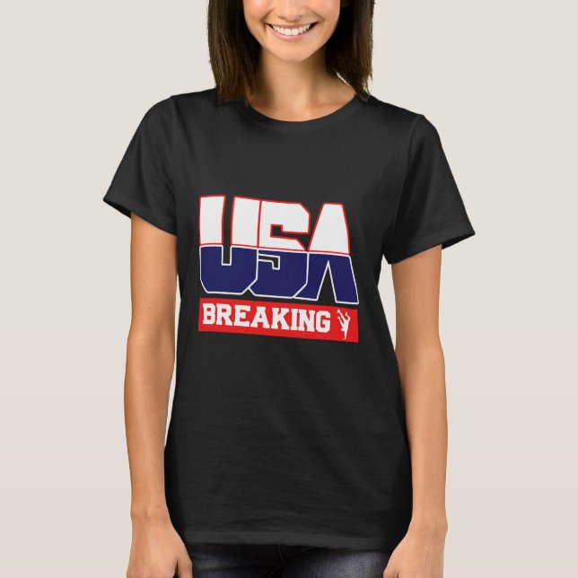 Camiseta Equipe Dos Eua Queak Dancing - Men And Women Ameri (Frente)