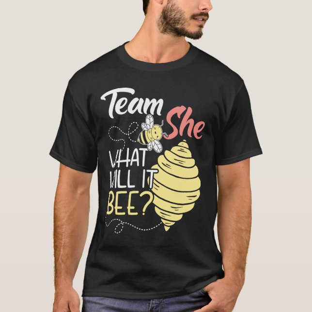 Camiseta Equipe Ela O Que Será O Sexo De Anúncio Do Bebê (Frente)