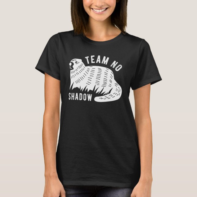 Camiseta Equipe Engraçada De Meteorologia No Shadow Groundh (Frente)