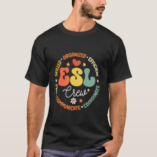 Camiseta Equipe engraçada de professor de ESL inglês como s