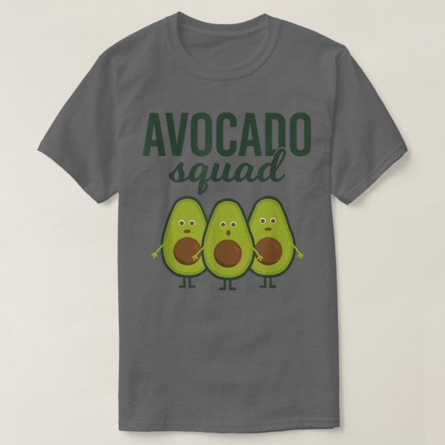 Camiseta Equipe Engraçada do Esquadrão Avocado (Frente do Design)