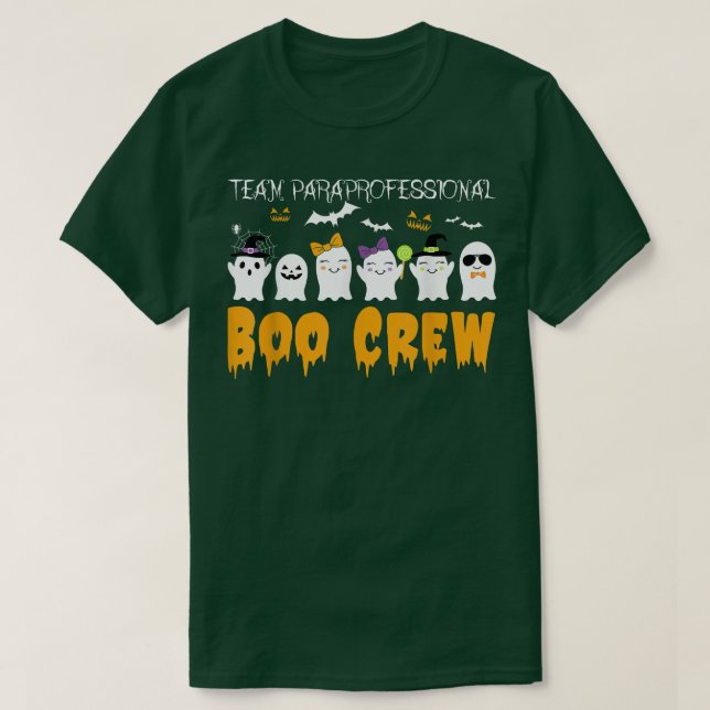 Camiseta Equipe Engraçada, Paraprofissional, Tripulação de  (Frente do Design)