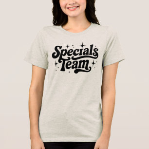 Camiseta Equipe Especial Groovy Tipografia Retro Brilhante