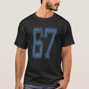 Camiseta Equipe Esportiva Azul Número 67/ Nº 67/Ano