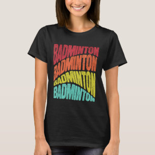 Camiseta Equipe Esportiva de Badminton Vibe Retro Groovy