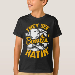Camiseta Equipe Esportiva de Tiros de Roll de boliche Strik