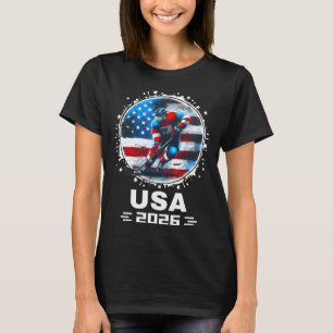 Camiseta Equipe EUA 2026 Bandeira Americana dos Estados Uni