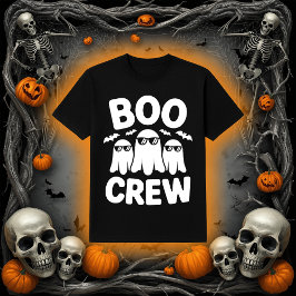 Camiseta Equipe Fantasma Boo Crew com Óculos de Sol Hallowe