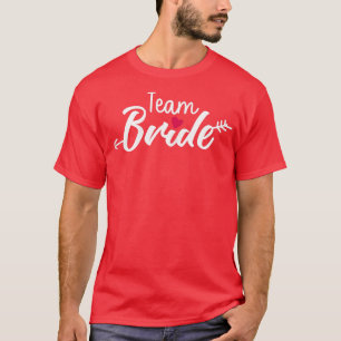 Camiseta Equipe Feminina Noiva Flecha Festa de Casamento e 