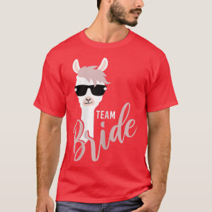 Camiseta Equipe feminina Noiva lhama alpaca despedida de so