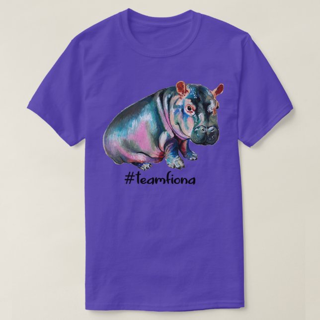 Camiseta Equipe Fiona O Hippo Cute Preemie Baby Hippo (Frente do Design)