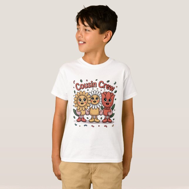 Camiseta Equipe Floral dos Primos (Frente Completa)