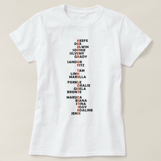 Camiseta Equipe Foster Keefe da Academia Foxfire do KOTLC (Frente do Design)