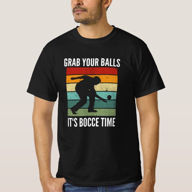 Camiseta Equipe Funny Bocce Balls (Frente)