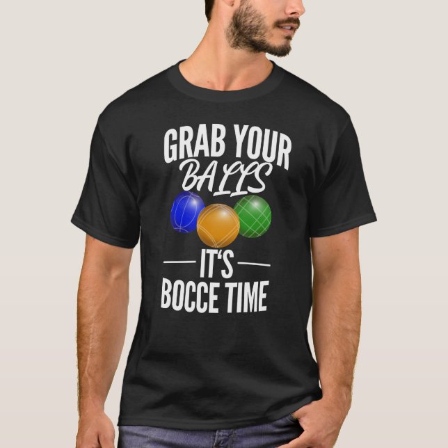 Camiseta Equipe Funny Bocce Balls (Frente)