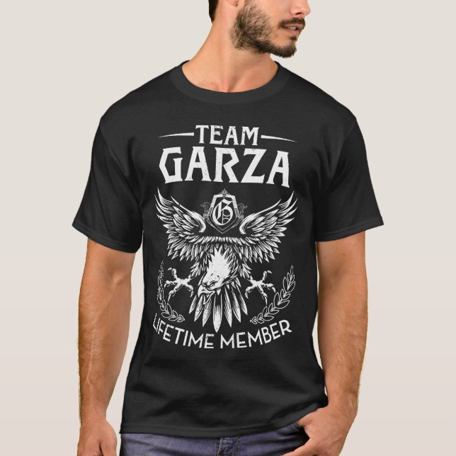 Camiseta Equipe GARZA Membro da Vida Sobrenome (Frente)