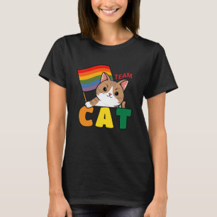 Camiseta Equipe Gato Orgulho Lésbico Aliado Engraçado LGBTQ