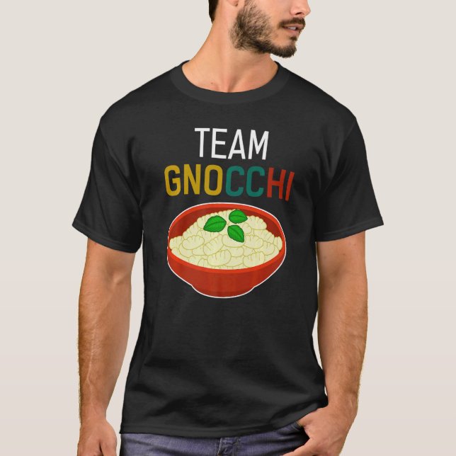 Camiseta Equipe Gnocchi, Comida de humor italiano para desp (Frente)