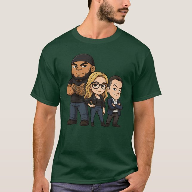 Camiseta Equipe Gutfeld Chibi Greg Gutfeld menino (Frente)